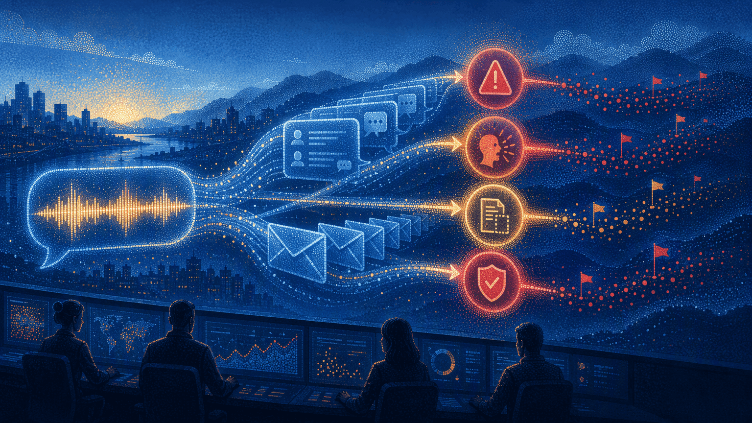Illustration for Step 3: Deploy Continuous AI Auditing, Monitor 100% of Interactions for Prohibited Practices in Real Time