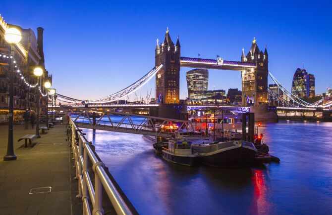 View Tower Bridge from the Thames