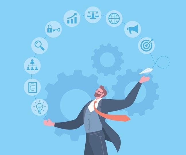 An illustration depicting the concept of being overqualified for a job, showing a candidate with a resume full of qualifications.