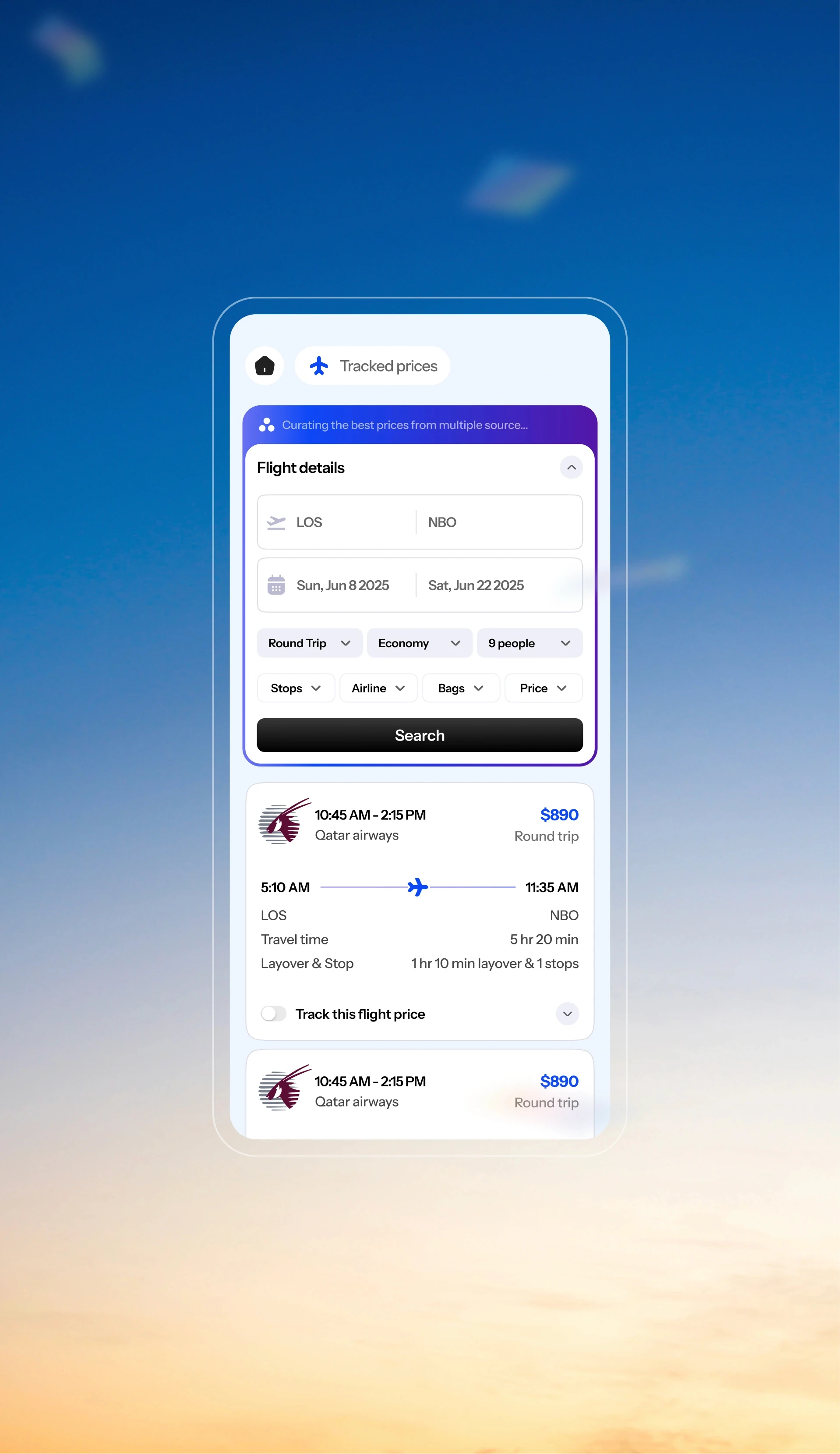 Flight Tracker web app