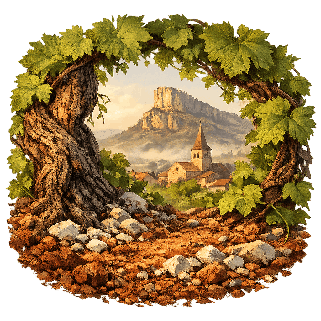 Detailed graphic of the Pouilly-Loché wine region.