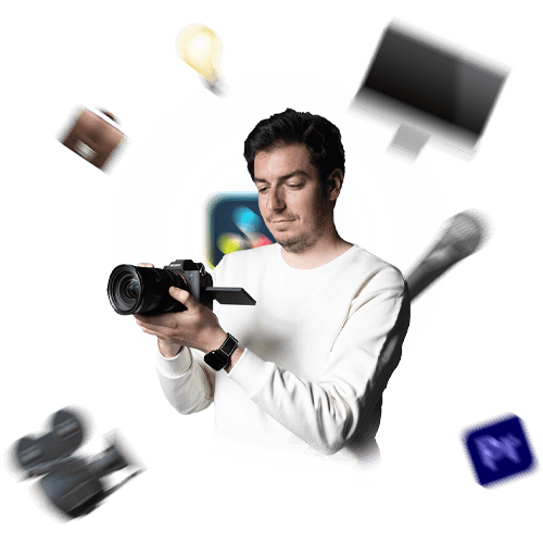 Maxime en action entrain de filmer