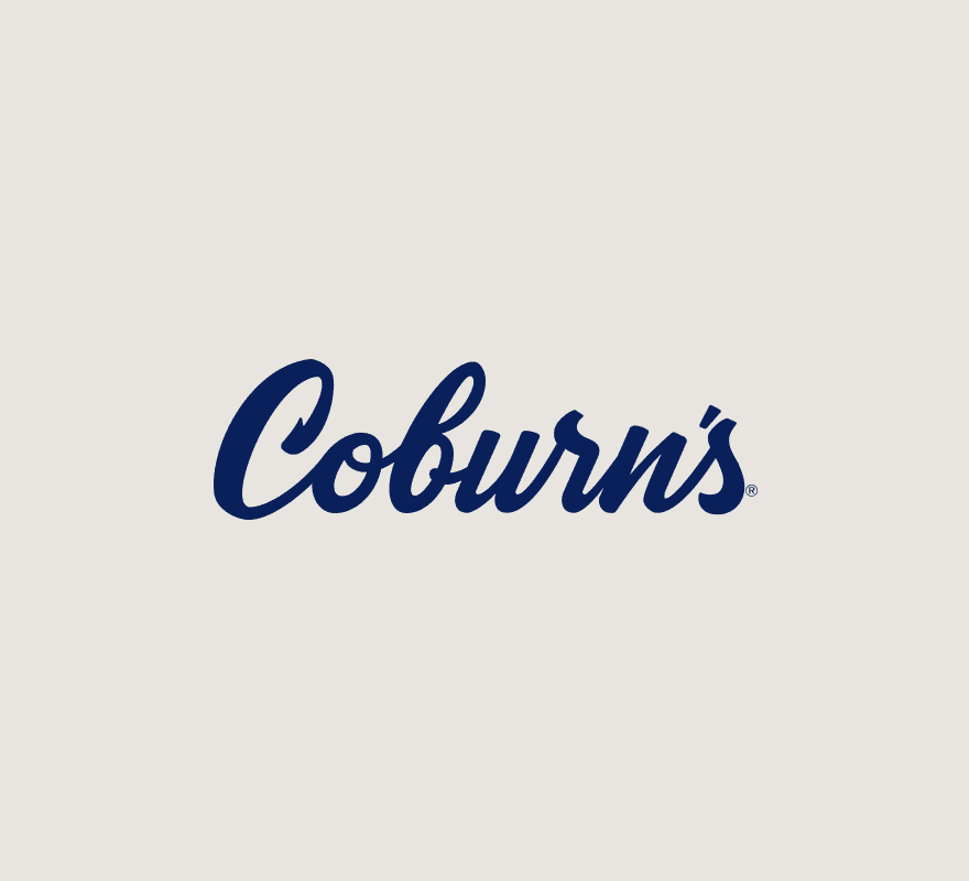 Script logo for "Coburn's".