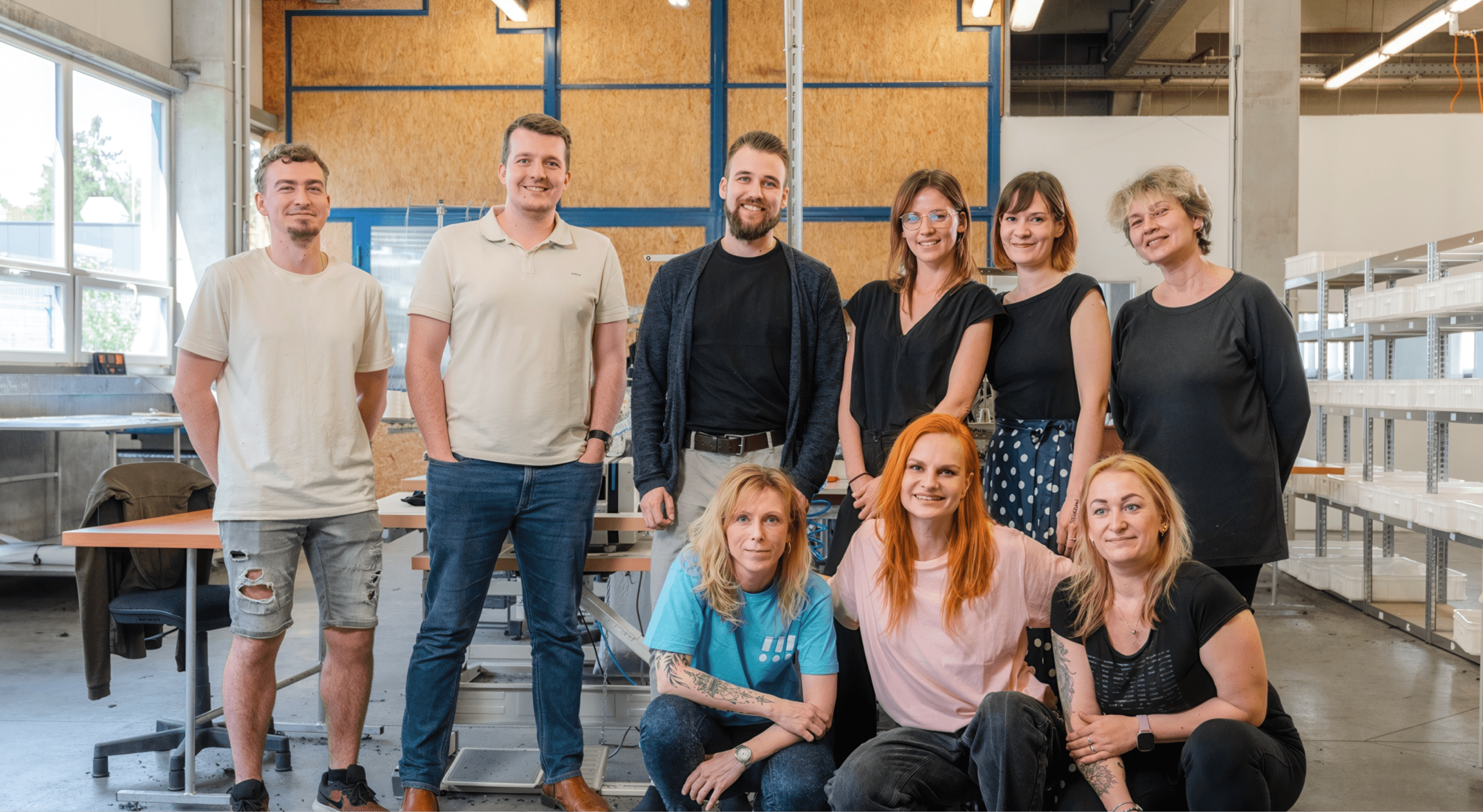 NILTEXTILE team at vertical production facility in Ostrava – Poruba, Czech Republic