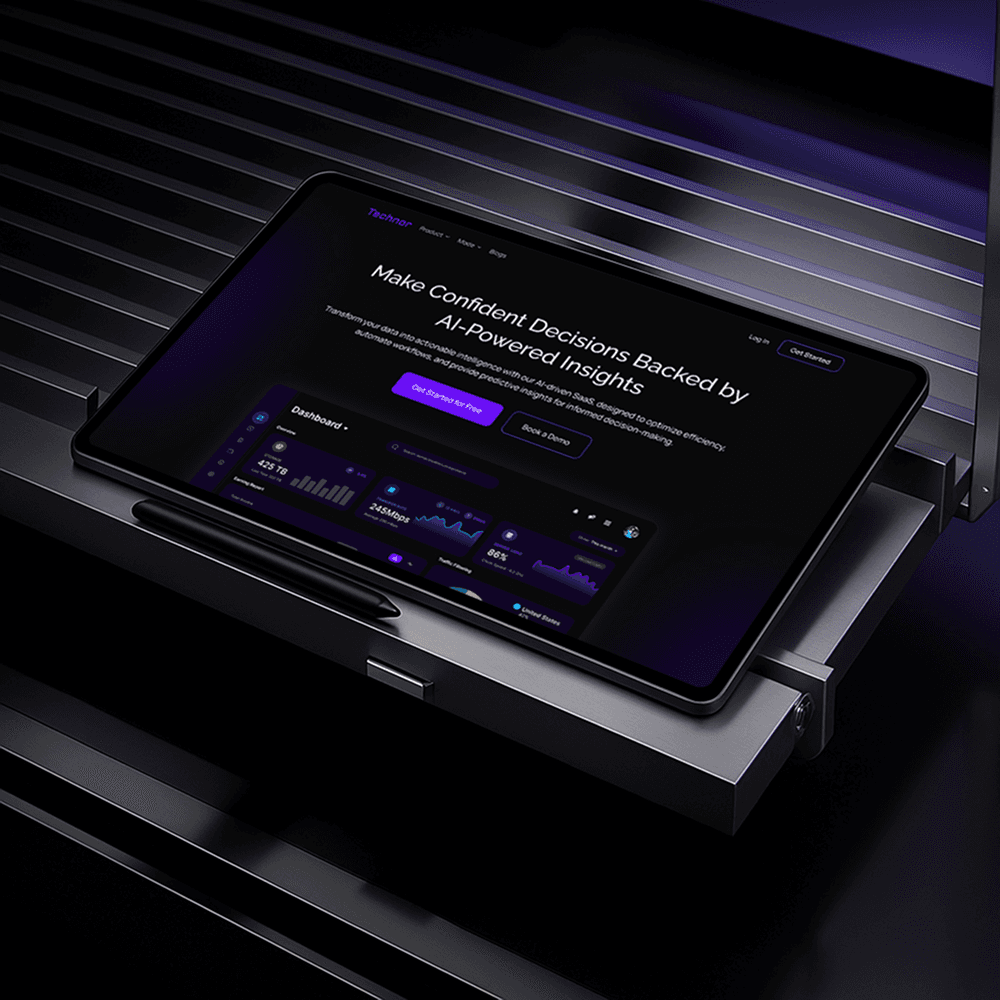 ai powered saas website ui/ux design
