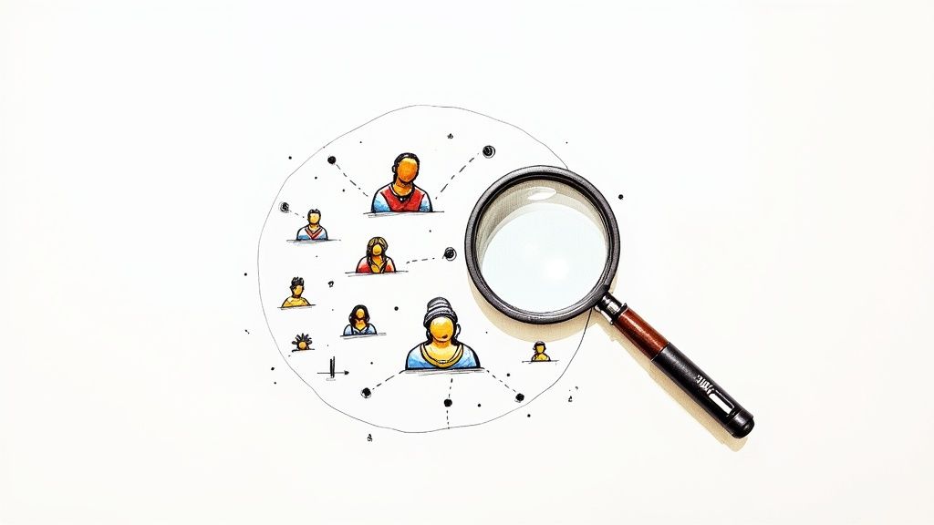 A vibrant, modern collage of social media app icons like Instagram, TikTok, and Facebook, with diverse people interacting on their phones.