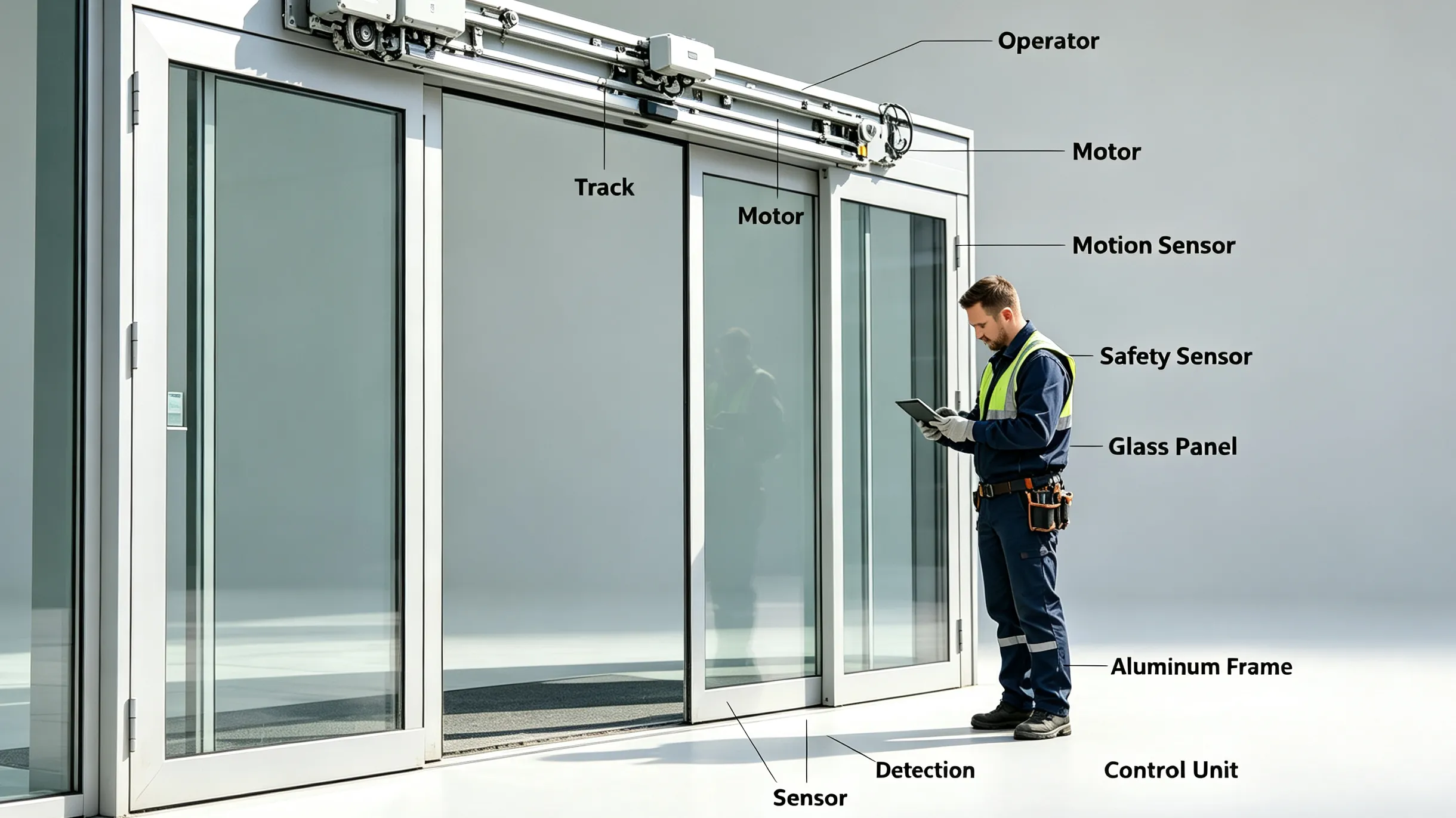Components that affect automatic door system pricing and configuration