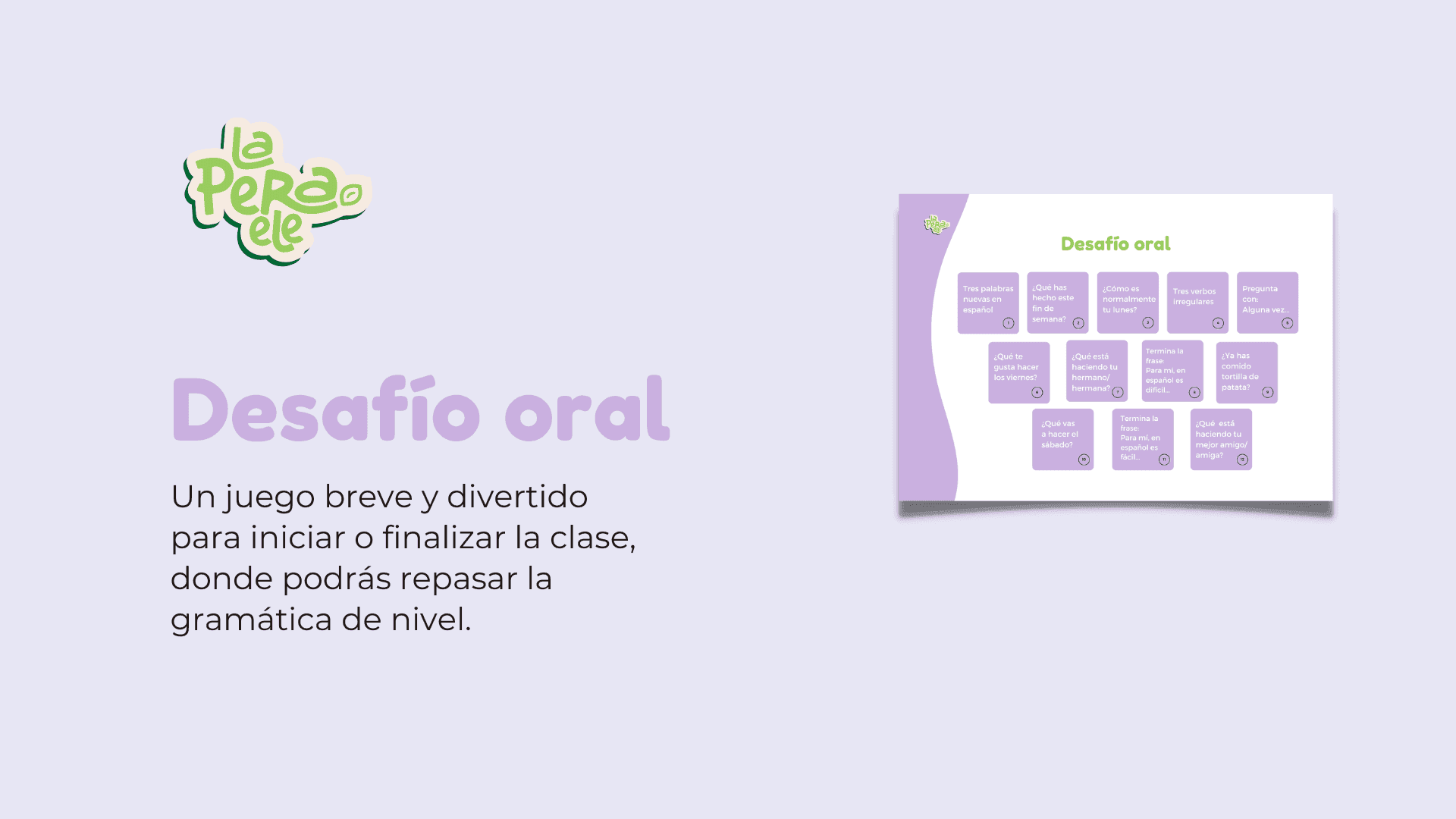 Desafío oral worksheet