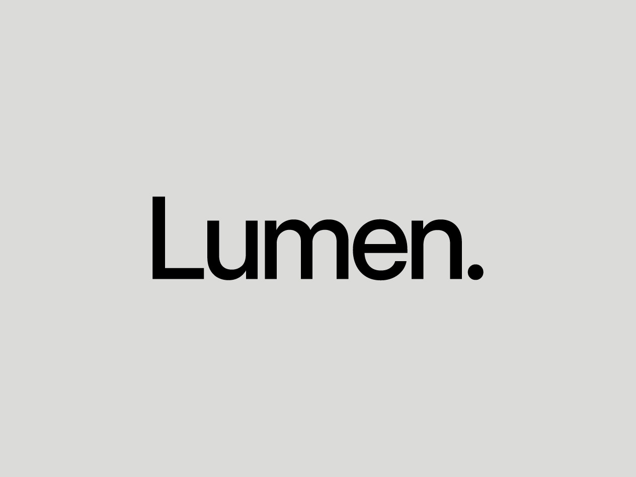 Lumen logo in black typography on a light background