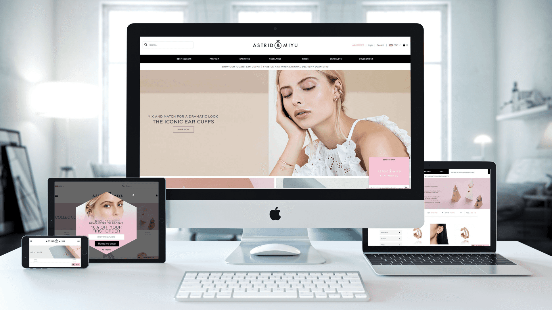 Astrid & Miyu website on various devices