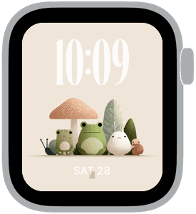 verdant friends Apple Watch face preview 1 featuring summer and spring.