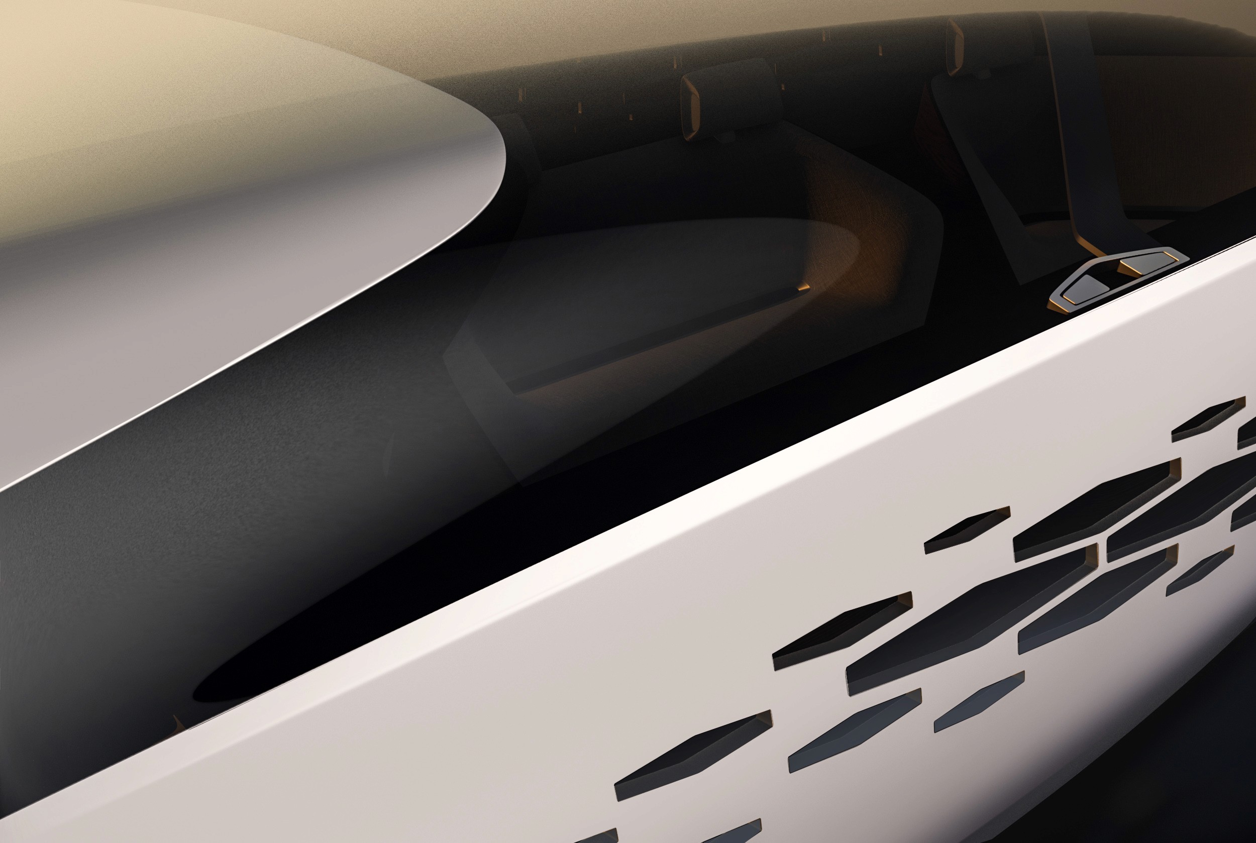 Limo tender detail shot of canopy