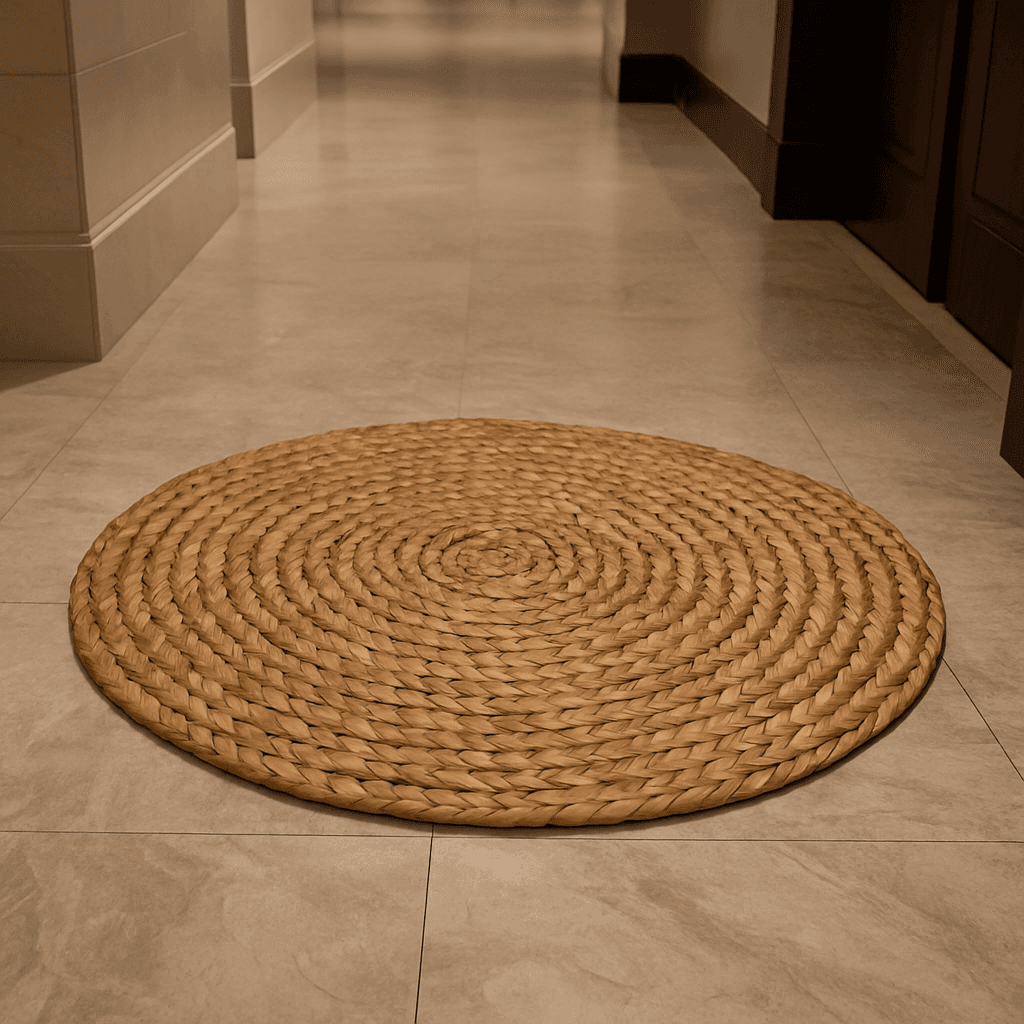 Water Hyacinth Round Floor Mat
