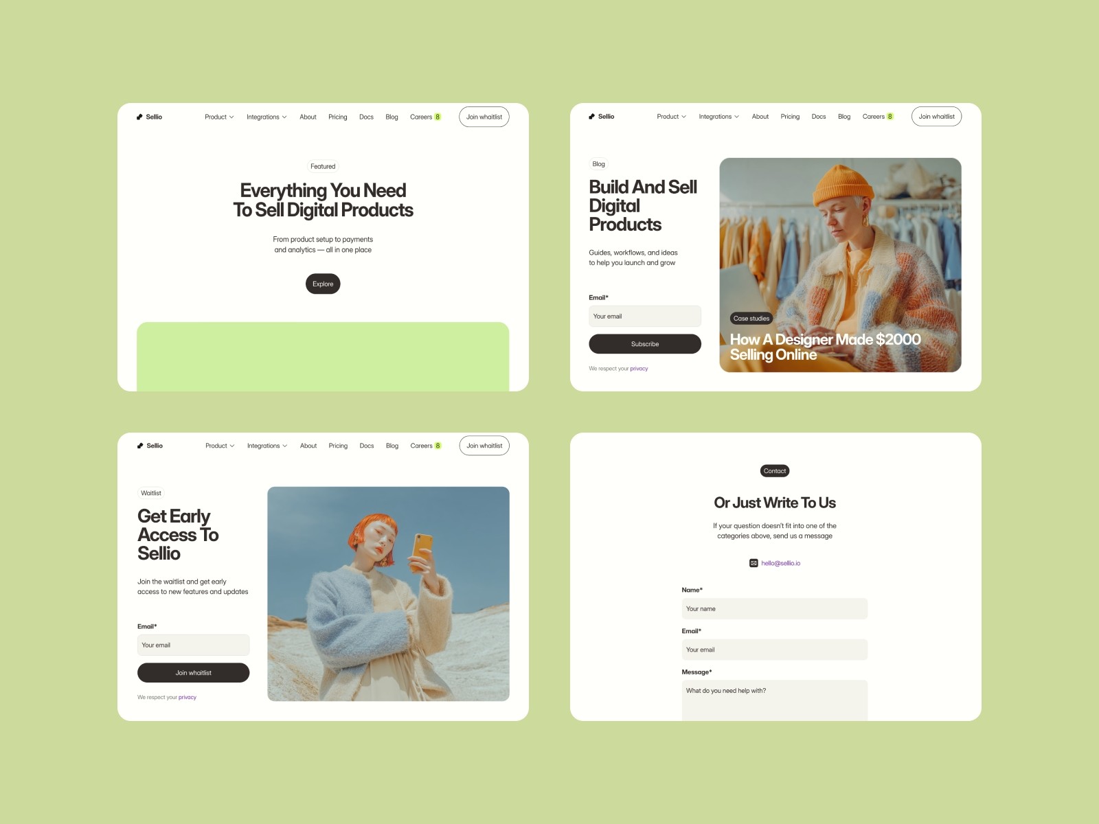 Sellio — SaaS Digital Products Framer Template