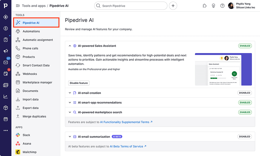 Pipedrive AI CRM