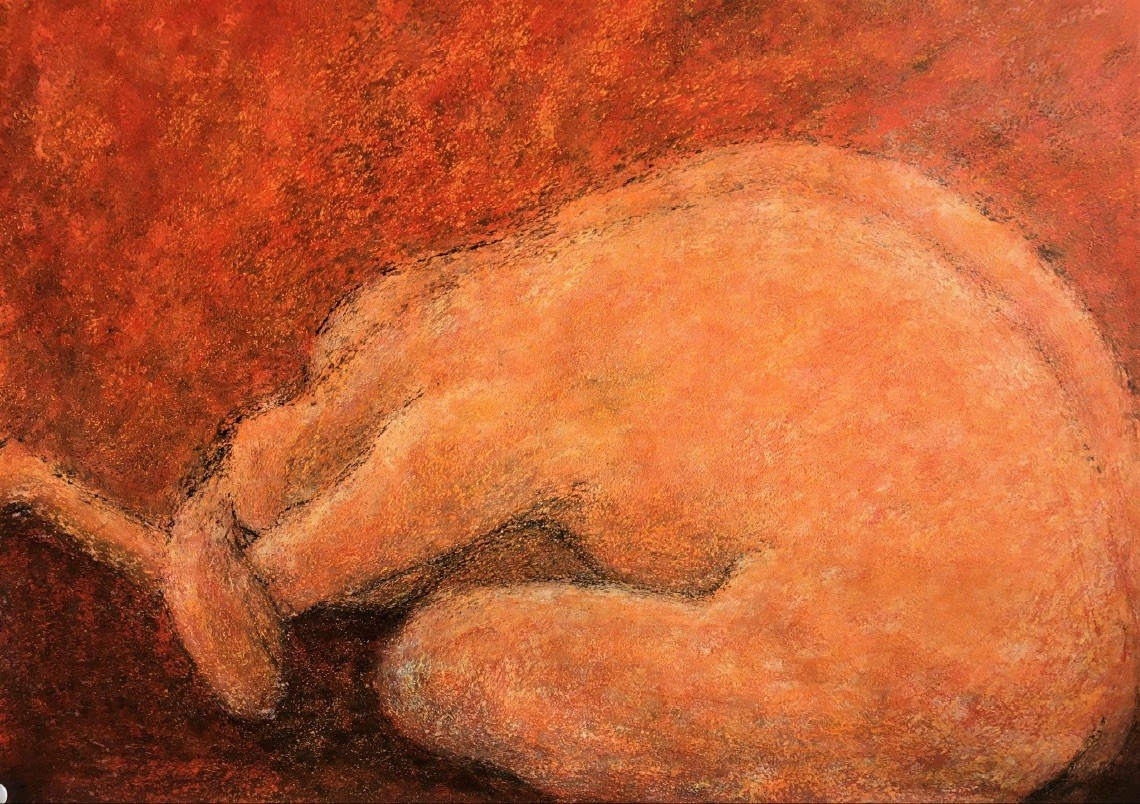 Earth Weeps, 2020. Pastel on paper. by Barbara Walker.