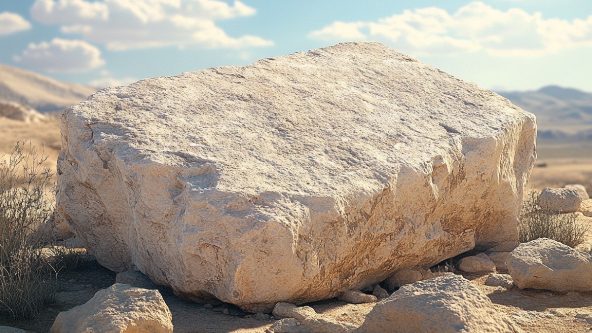 A cornerstone lying abanded on the ground