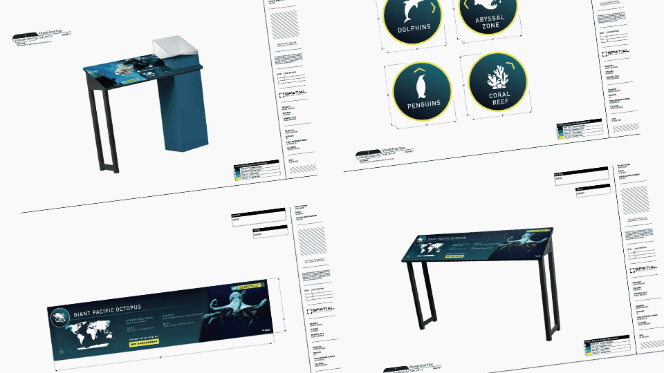 Creative workspace with large windows and a wall full of inspiration boards.