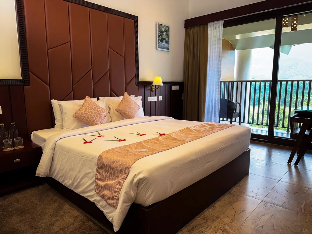 "Unwind in the exclusive indoor pool of our Premium Pool Villa at Au Revoir Wellness Resort – A perfect blend of luxury and serenity.