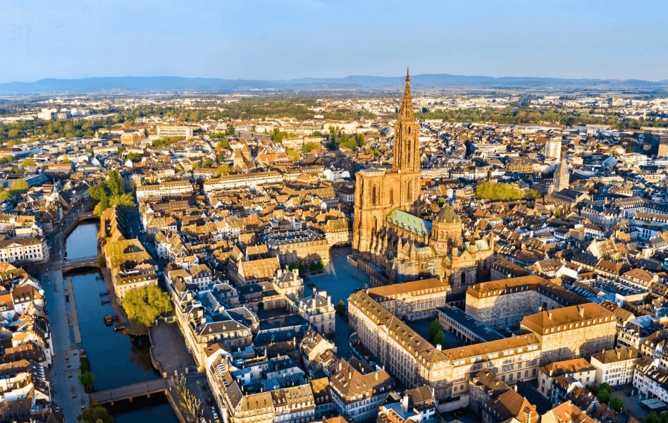 vue du ciel ville pour secteur Collectivités et territoires