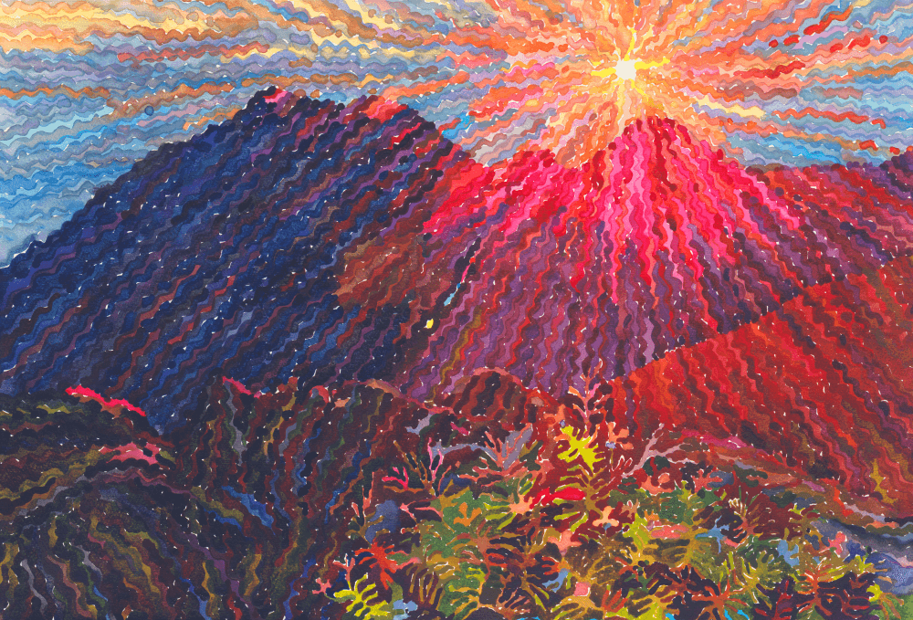 premium art poster and canvas prints, with originals available, from QART , of the artwork " Haleakala National Park "