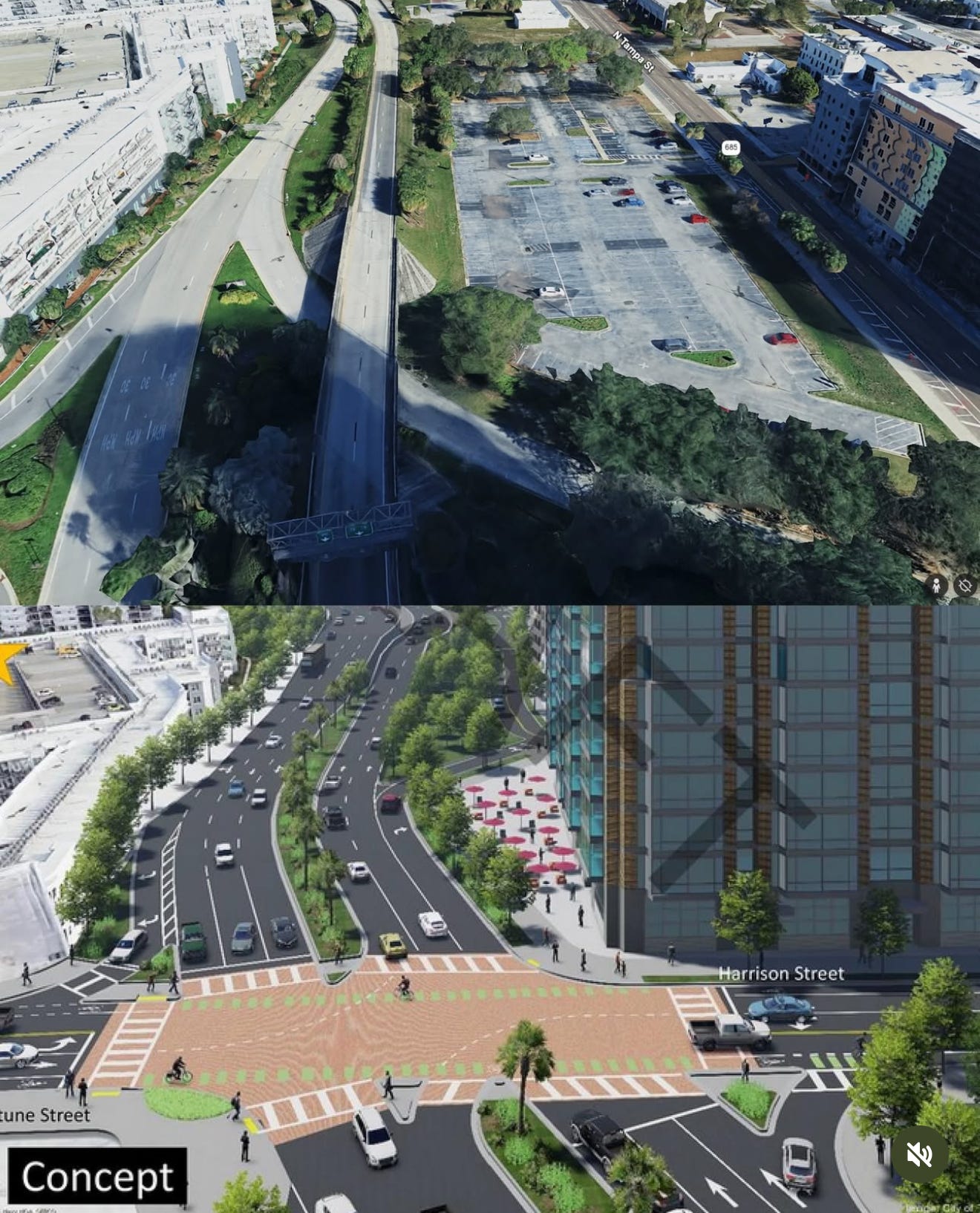 Rendering of Tampa Downtown future