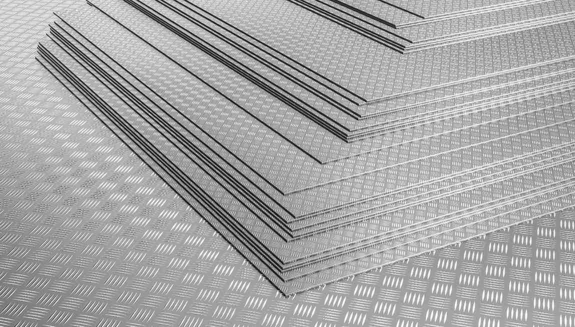 Aluminium 5 Bar Chequered Sheets