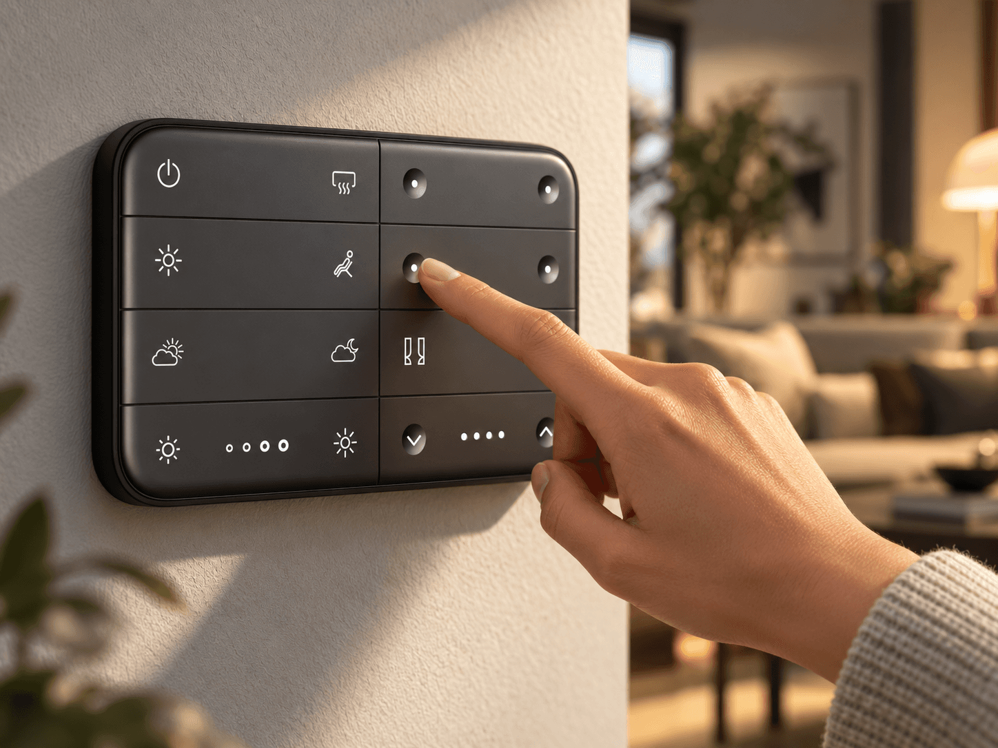 Console controls at touch distance