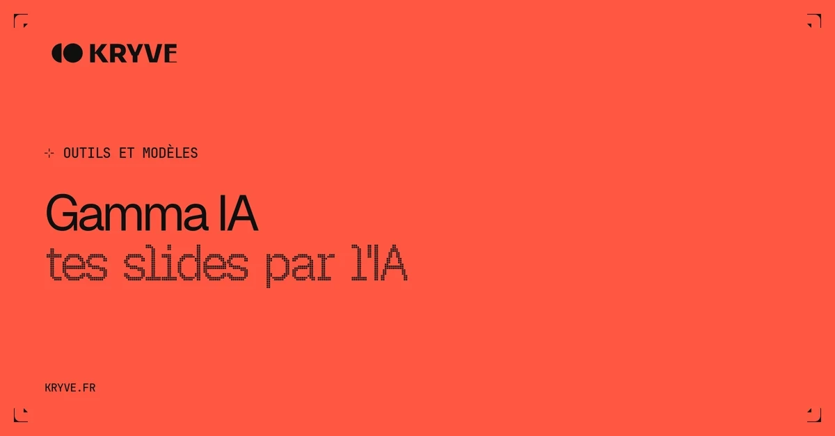 Gamma IA : couverture Kryve, catégorie Outils et modèles