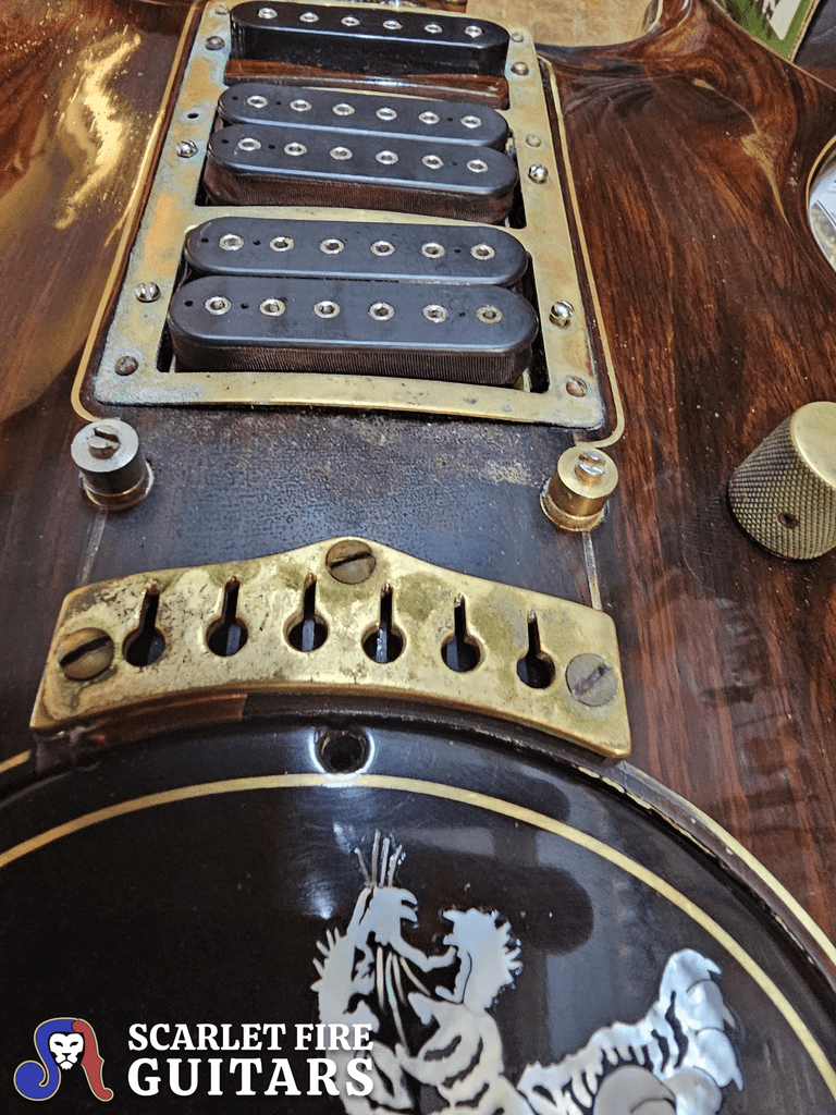 Jerry Garcia's Tiger guitar restoration, bridge