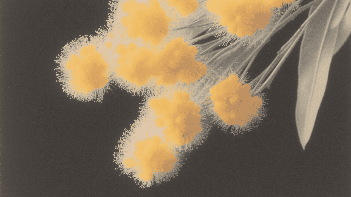 Yellow Mimosa Close-Up