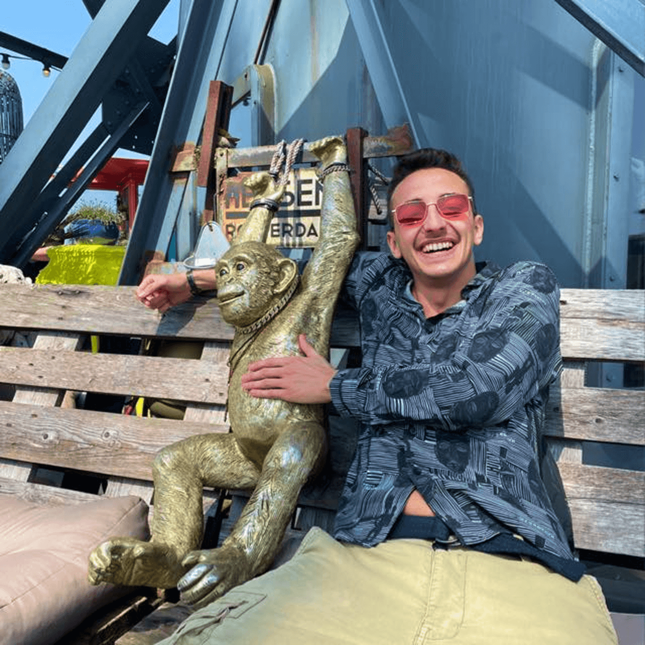 Woman with color palette