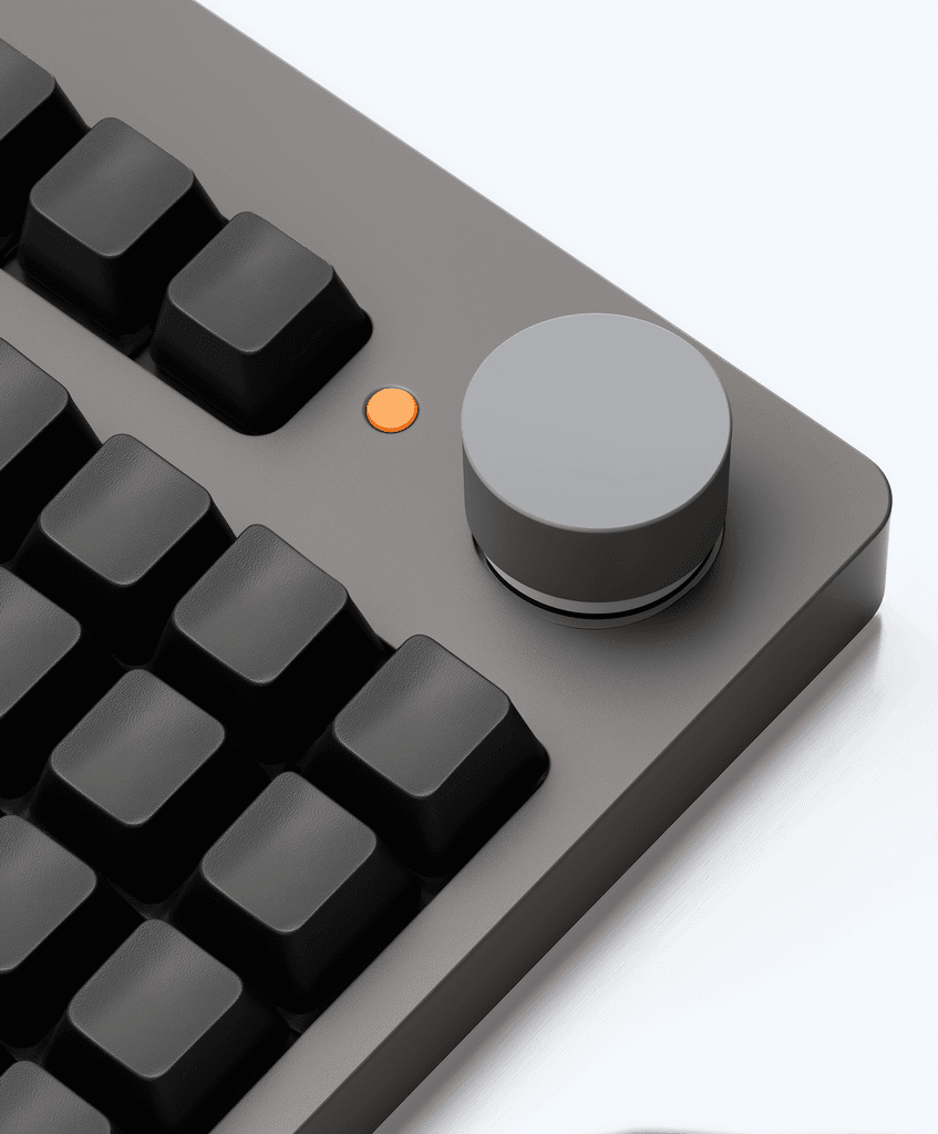 Close-up of a modern mechanical keyboard
