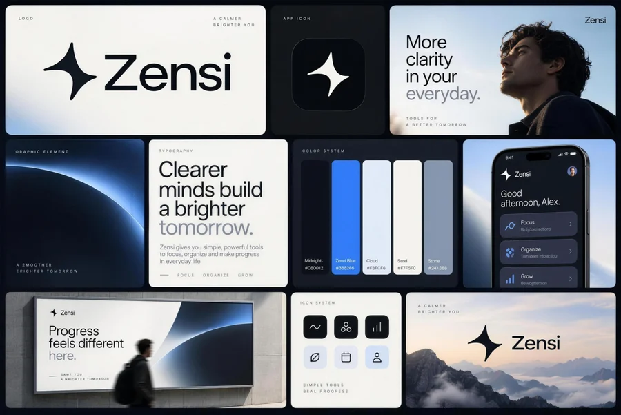 Zensi full brand identity by Vantaflow