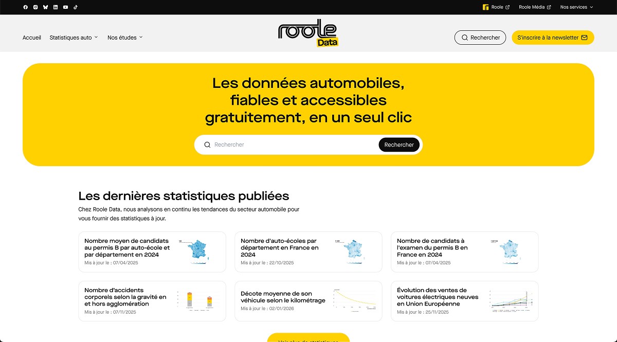 Accueil du site Roole Data
