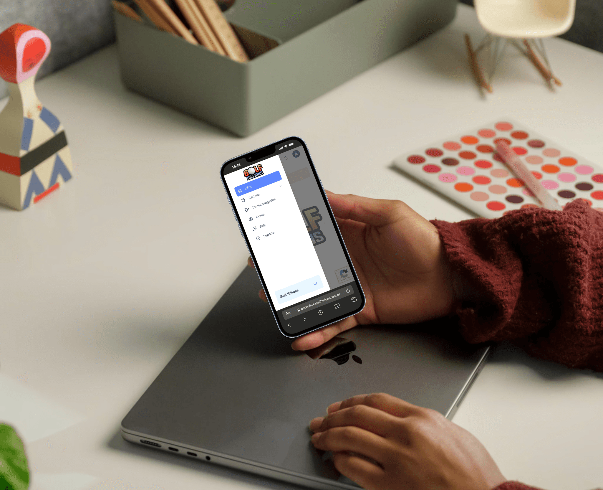 A mockup of Freelio's mobile app