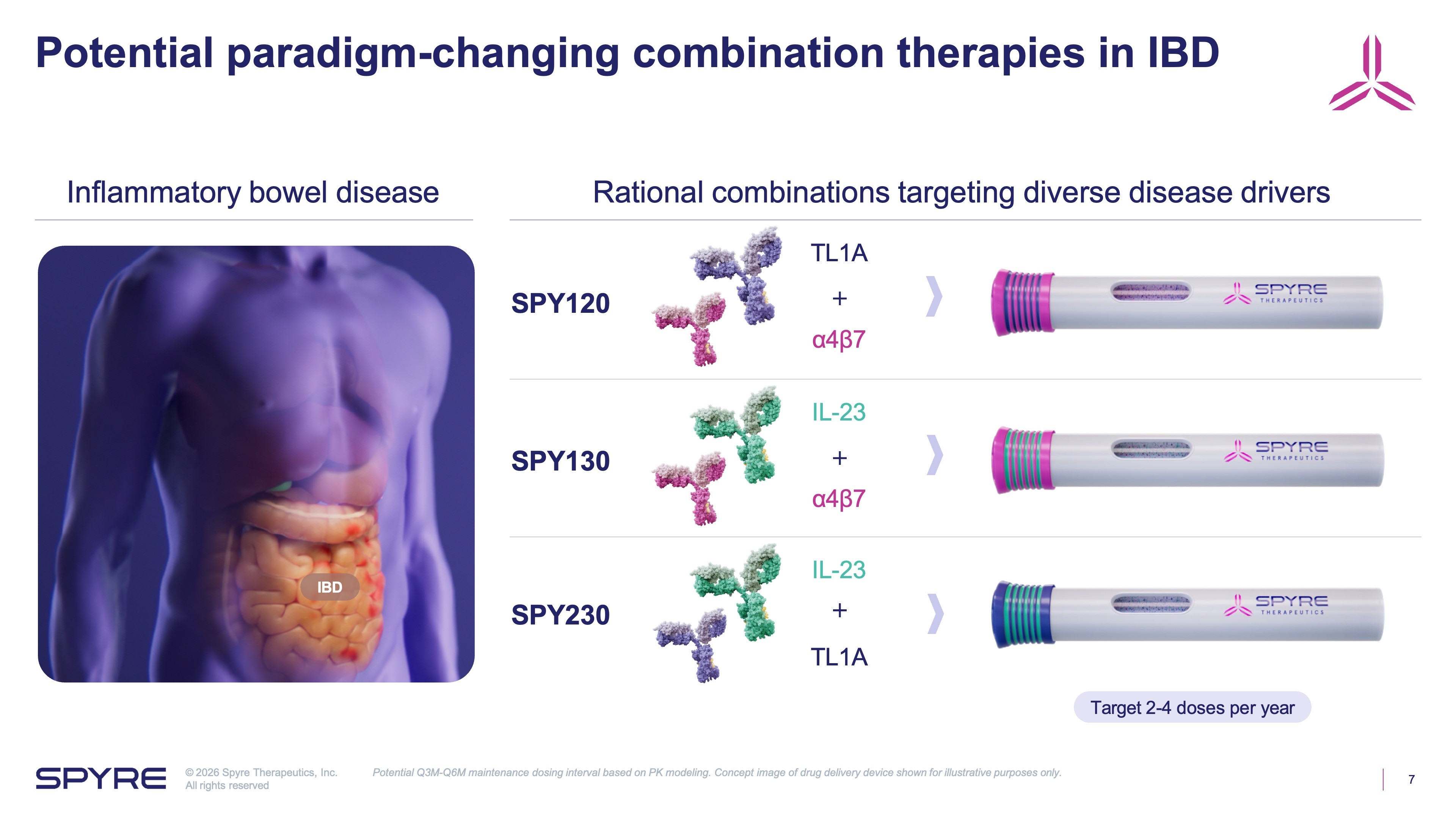 3D models of intestinal inflammation in the human body and combination biologic therapies for inflammatory bowel disease targeting IL-23, TL1A, and α4β7.