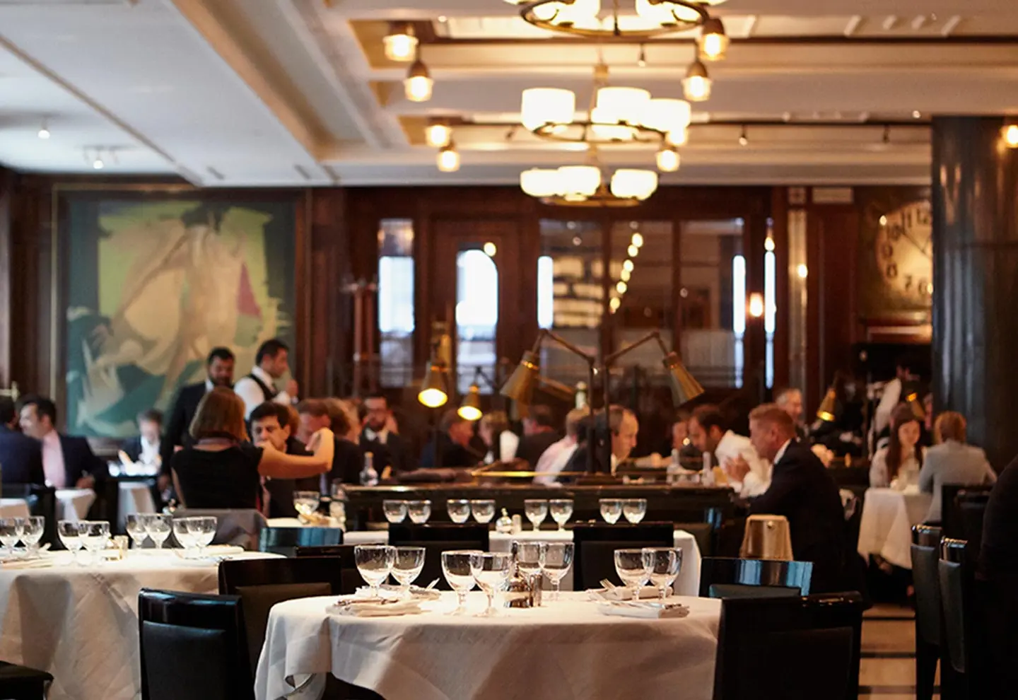 Elegant dining table set at The Delaunay, a European brasserie near Trafalgar Square London known for classic Viennese-style dishes.