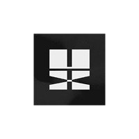 Abstract black and white geometric design with symmetrical shapes.