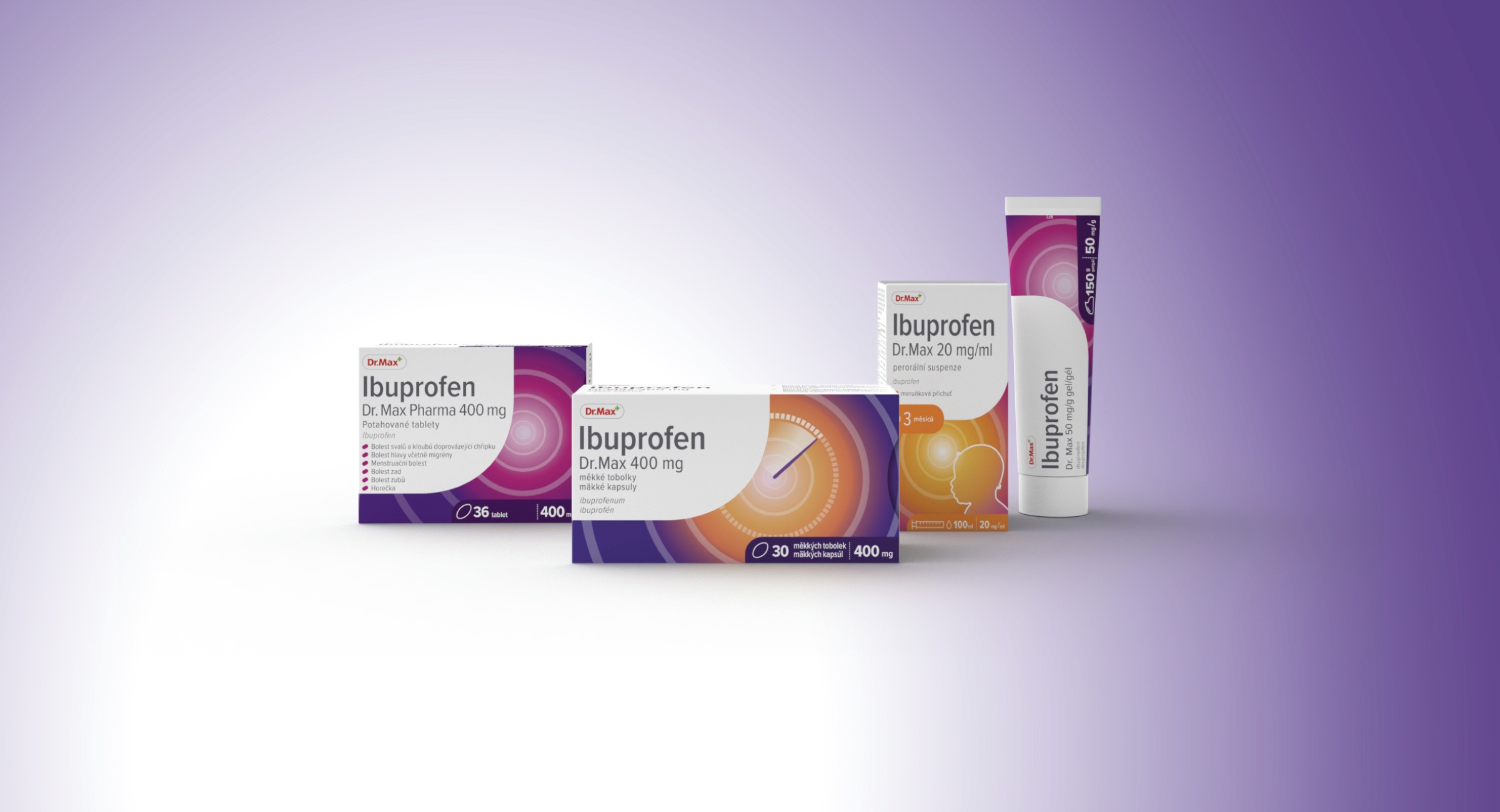 Ibuprofen Product Family 3D Render