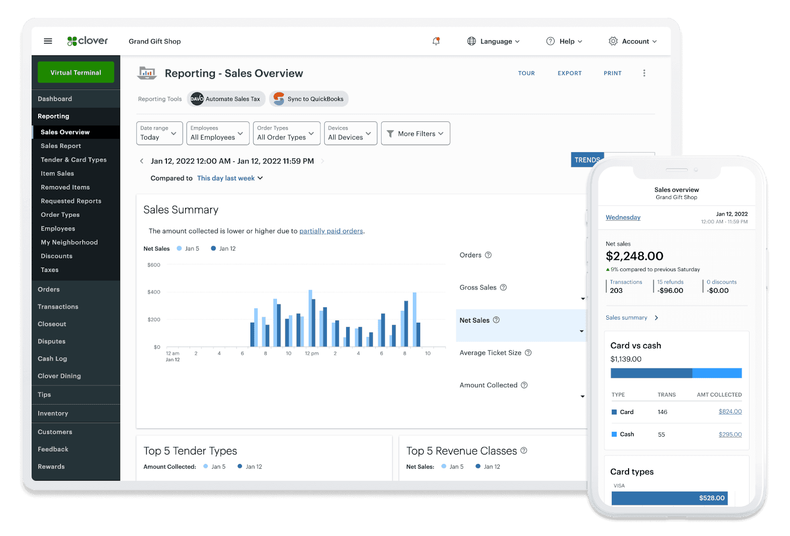 Screenshot of Clover