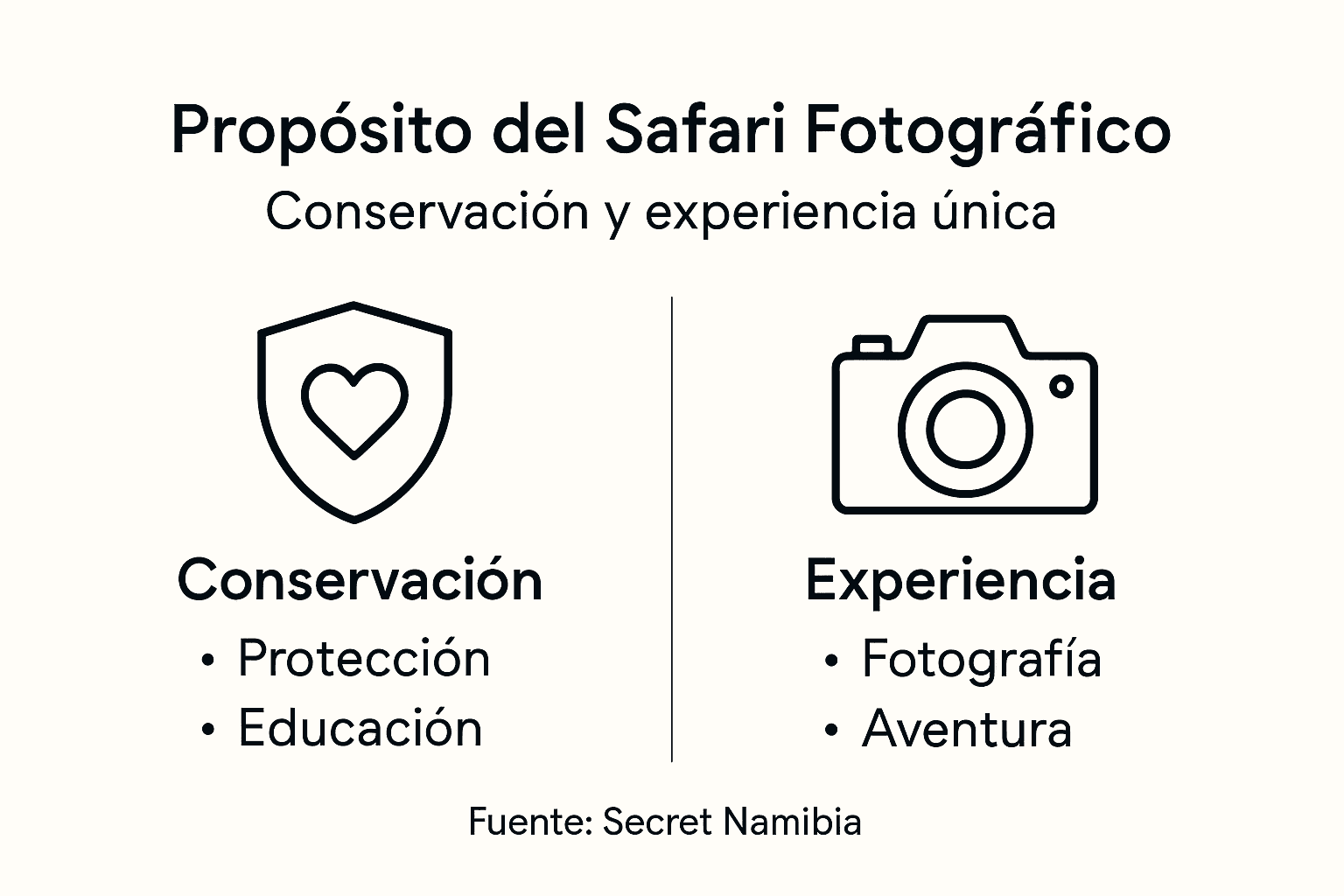 Infografía: descubre el propósito y las ventajas de vivir un safari