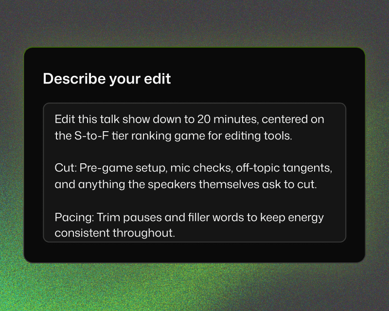 Selects set directions
