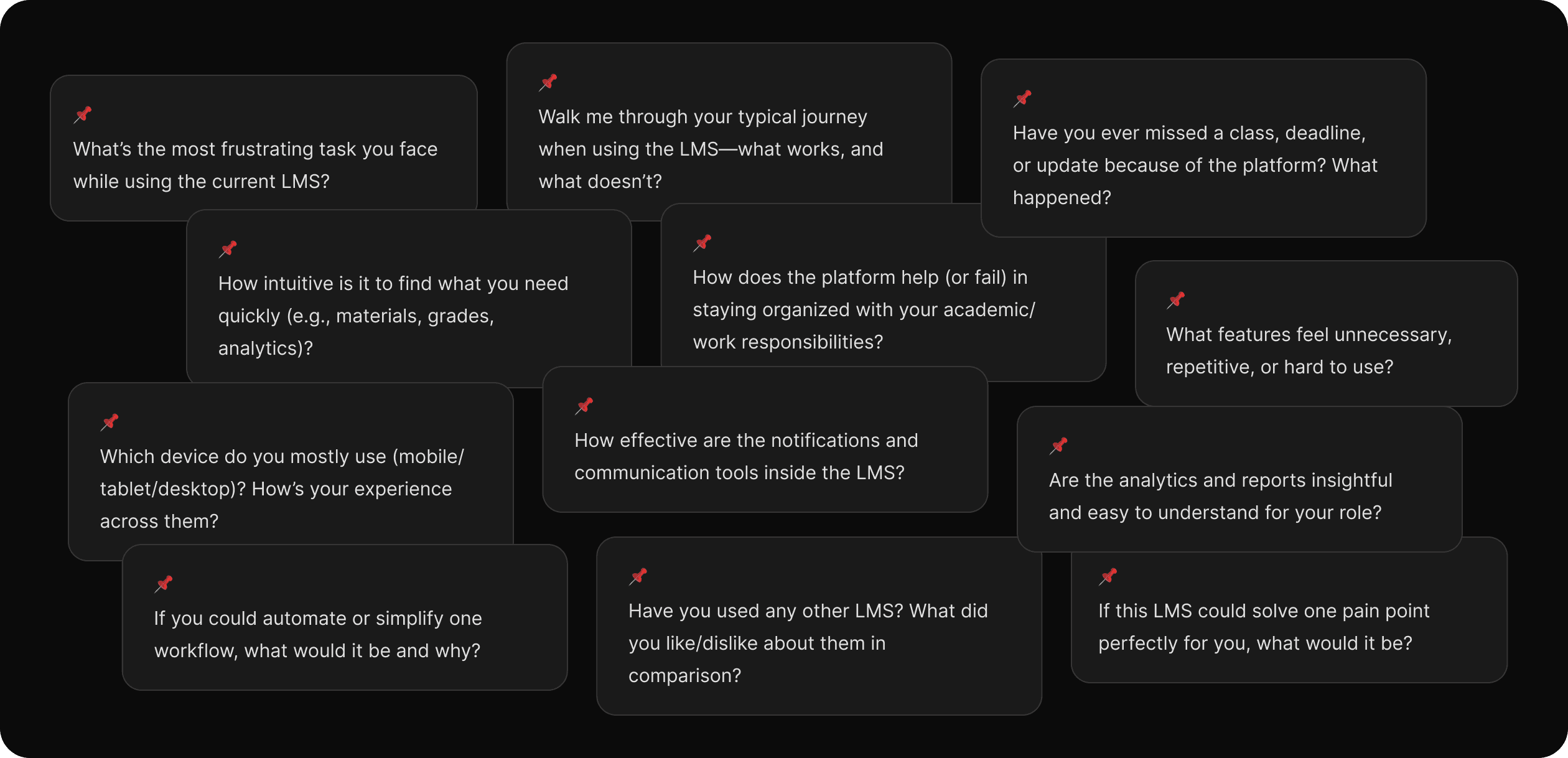 User interview questions