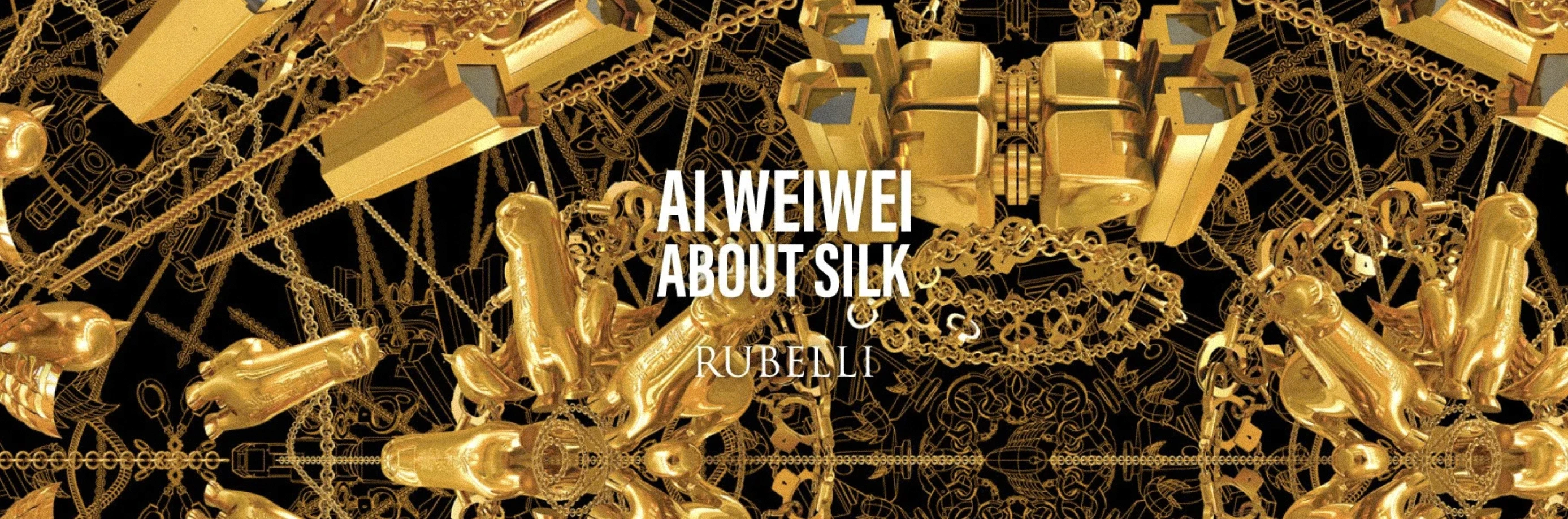 Ai Weiwei About Silk para Rubelli: tercer fotograma de contenido multimedia que muestra fotograma de proceso creativo con telas y superficies delicadas.