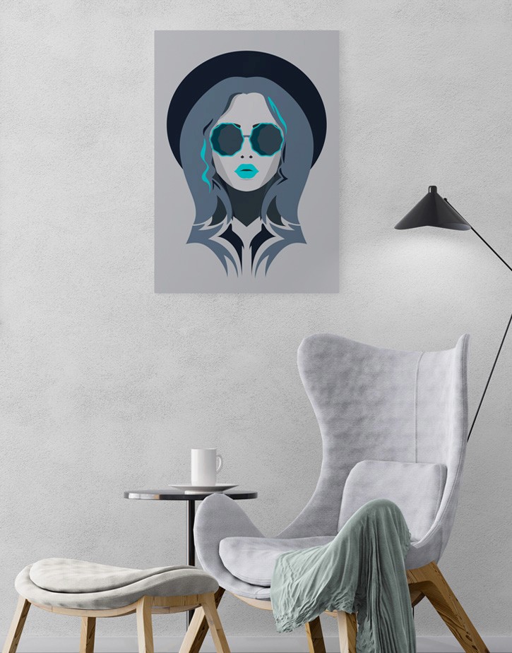 Minimal portrait wall art