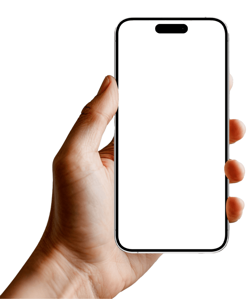 Hand holding phone
