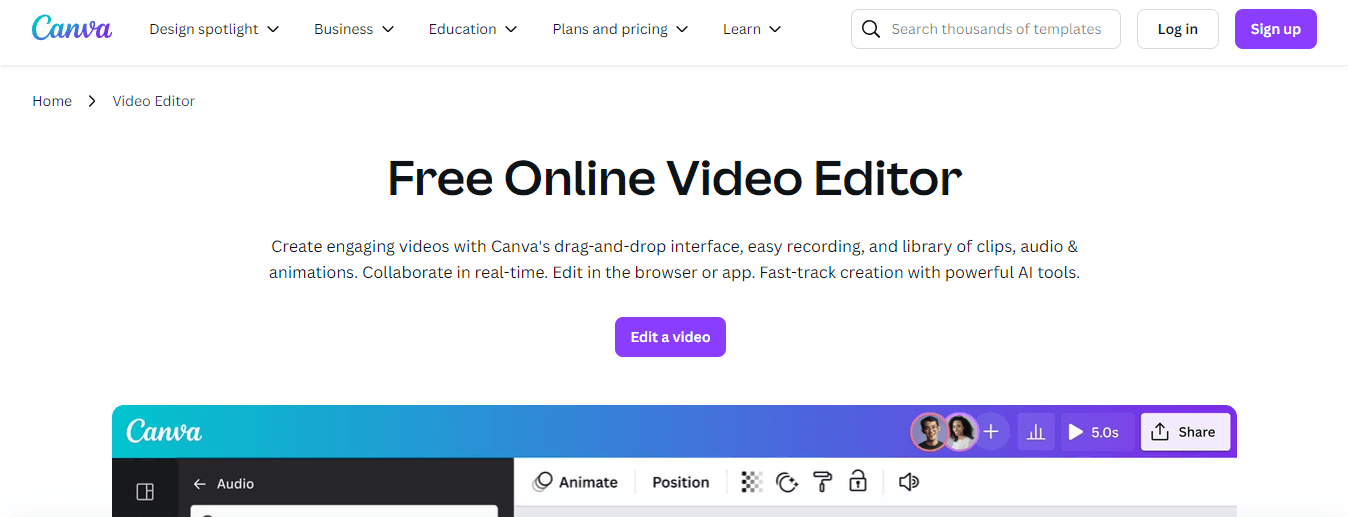 Canva Video Editor - Short Form Videos