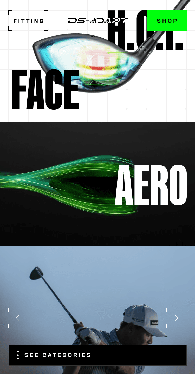 COBRA Golf DS-ADAPT H.O.T. Face and AERO technologies + photo gallery - mobile.