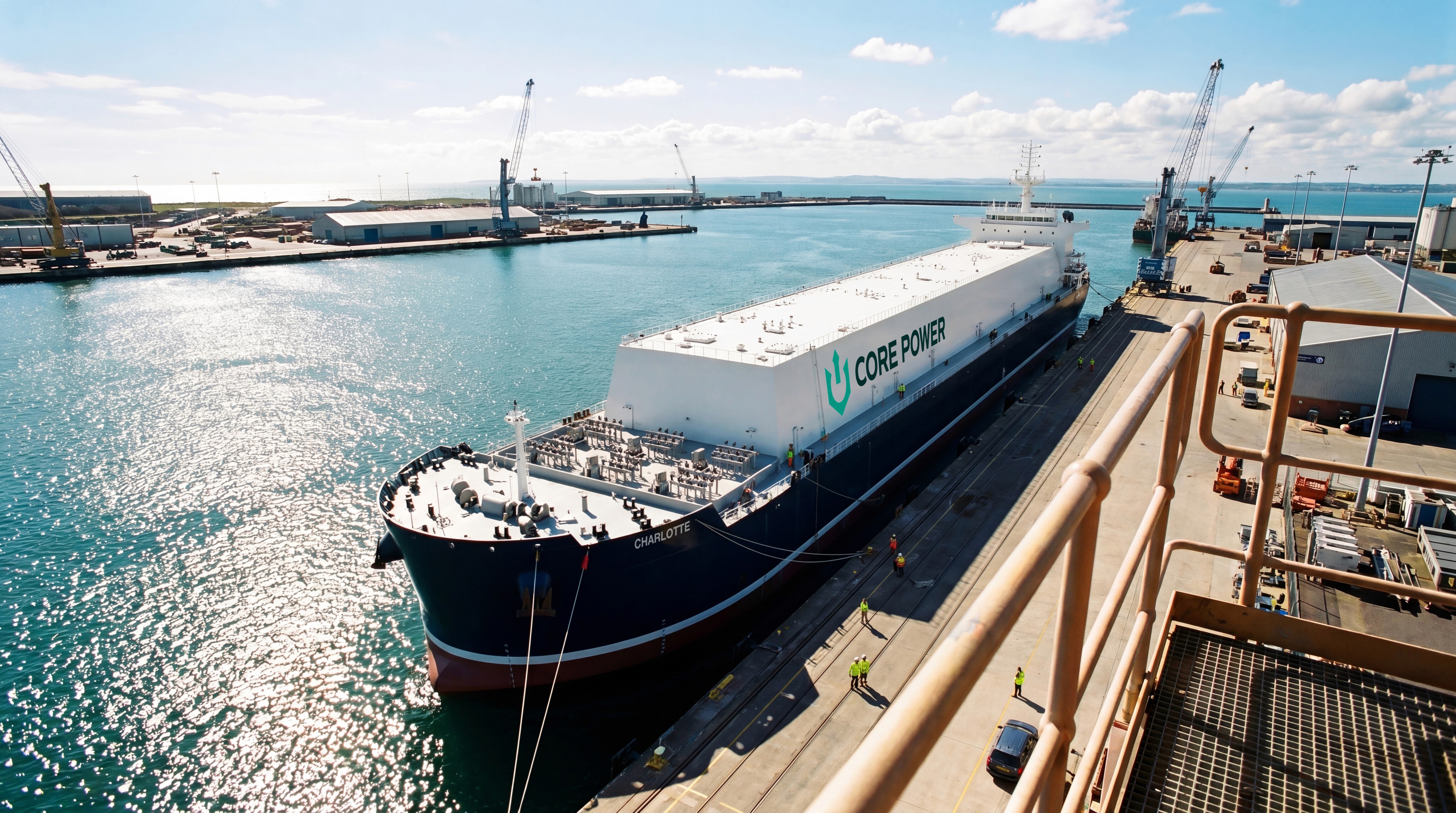 Rendering of a CORE POWER 300MWe FNPP preparing for operations 